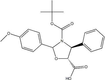 PI-37463 (4S,5R)-3-(tert-Butoxycarbonyl)-2-(4-methoxyphenyl)-4-phenyloxazolidine-5-carboxylic acid (196404-55-4)