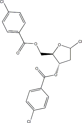 PI-37465 (2R,3S)-5-Chloro-2-(((4-chlorobenzoyl)oxy)methyl)-tetrahydrofuran-3-yl 4-chlorobenzoate (3601-90-9)