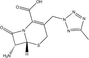 PI-37523 (6R,7R)-7-Amino-3-[(5-methyl-2H-tetrazol-2-yl)methyl]-8-oxo-5-thia-1-azabicyclo[4.2.0]oct-2-ene-2-carboxylic acid (82549-51-7)
