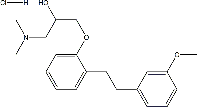 PI-37577 1-(Dimethylamino)-3-(2-(3-methoxyphenethyl)-phenoxy)propan-2-ol hydrochloride (135261-74-4)
