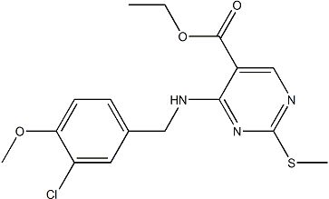 PI-37599 Ethyl 4-((3-chloro-4-methoxybenzyl)amino)-2-(methylthio)pyrimidine-5-carboxylate (330785-81-4)