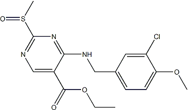 PI-37606 Ethyl 4-((3-chloro-4-methoxybenzyl)amino)-2-(methylsulfinyl)pyrimidine-5-carboxylate (330785-82-5)