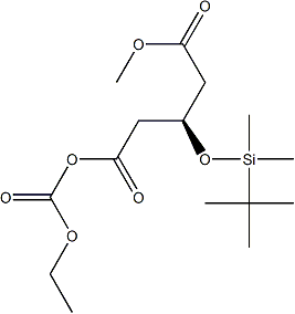 PI-37710 1-Ethoxycarbonyl-5-methyl-(3R)-3-tert-butyl-dimethylsilyloxypentanedioate (158275-79-7)