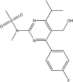 PI-37716 4-(4-Fluorophenyl)-6-isopropyl-2-[(N-methyl-N-methylsufonyl)amino]pyrimidine-5-yl-methanol (147118-36-3)