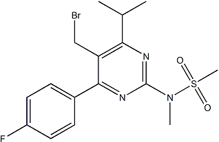 PI-37717 N-[5-Bromomethyl-4-(4-fluorophenyl)-6-isopropropyl-pyrimidine-2-yl]-N-methylmethane sulfonamide (799842-07-2)