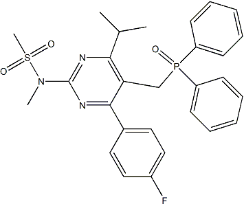 PI-37718 N-(5-((Diphenylphosphoryl)methyl)-4-(4-fluorophenyl)-6-isopropylpyrimidin-2-yl)-N-methylmethanesulfonamide (289042-10-0)