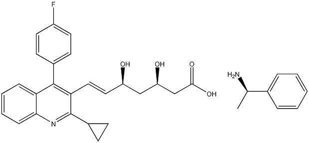PI-37732 (3R,5S)-7-[2-Cyclopropyl-4-(4-fluorophenyl)-3-quinolyl]-3,5-dihydroxy-6-heptane acid (+)-phenylethylamine salt (147511-70-4)