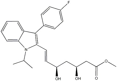 PI-37739 (3S,5R,E)-Methyl 7-(3-(4-fluorophenyl)-1-isopropyl-1H-indol-2-yl)-3,5-dihydroxyhept-6-enoate (93957-53-0)