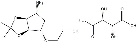 PI-37763 2-(((3AR,4S,6R,6aS)-6-Amino-2,2-dimethyltetrahydro-3aH-cyclopenta[d]-[1,3]dioxol-4-yl)oxy)ethanol (2R,3R,4S,5R)-2,3,4,5-tetrahydroxyhexanedioate (376608-65-0)