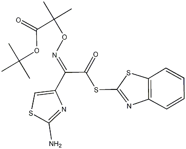 PI-37990 (E)-tert-butyl 2-(1-(2-aminothiazol-4-yl)-2-(benzo[d]thiazol-2-ylthio)-2-oxoethylideneaminooxy)-2-methylpropanoate (158183-05-2)