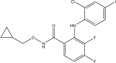 PI-38740 2-(2-Chloro-4-iodophenylamino)-N-cyclopropylmethoxy-3,4-difluorobenzamide (212631-79-3)
