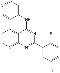 PI-38758 2-(5-Chloro-2-fluorophenyl)pteridin-4-yl]pyridin-4-yl-amine (627536-09-8)