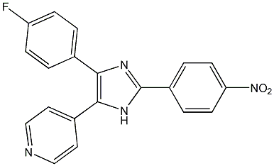 PI-38822 4-(4-Fluorophenyl)-2-(4-nitrophenyl)-5-(4-pyridyl)-1H-imidazole (152121-53-4)