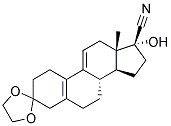 PI-39821 (17α)-3,3-[1,2-Ethanediylbis(oxy)]-17-hydroxyestra-5(10),9(11)-diene-17-carbonitrile (33300-19-5)