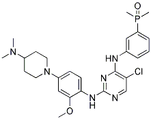 PI-39906 (2-((5-Chloro-2-((4-(4-(dimethylamino)piperidin-1-yl)-2-methoxyphenyl)amino)pyrimidin-4-yl)amino)phenyl)dimethylphosphine oxide (1197958-12-5)