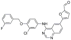PI-40109 5-(4-((3-Chloro-4-((3-fluorobenzyl)oxy)phenyl)amino)quinazolin-6-yl)furan-2-carbaldehyde (231278-84-5)