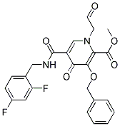 PI-40160 Methyl 5-[[[(2,4-difluorophenyl)methyl]amino]carbonyl]-1-(2-oxoethyl)-4-oxo-3-[(phenylmethyl)oxy]-1,4-dihydro-2-pyridinecarboxylate (1229006-25-0)