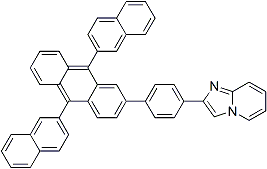 PI-41347 2-[4-(9,10-Di-naphthalen-2-yl-anthracen-2-yl)-phenyl]-imidazo[1,2-a]pyridine (1027074-24-3)