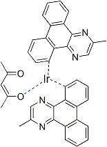 PI-41372 Bis(2-methyl-dibenzo[f,h]quinoxaline)(acetylacetonate)iridium (III) (536755-34-7)