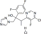 PI-41989 3-(6-Chloro-5-fluoropyrimidin-4-yl)-2-(2,4-difluorophenyl)-1-(1H-1,2,4-triazol-1-yl)butan-2-ol hydrochloride (188416-20-8)