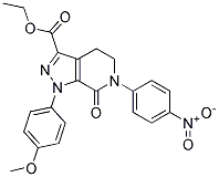 PI-42275 Ethyl 1-(4-methoxyphenyl)-6-(4-nitrophenyl)-7-oxo-4,5,6,7-tetrahydro-1H-pyrazolo[3,4-c]pyridine-3-carboxylate (536759-91-8)