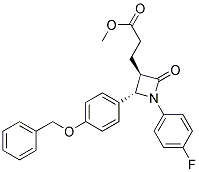 PI-42307 Methyl 3-((2S,3R)-2-(4-(benzyloxy)phenyl)-1-(4-fluorophenyl)-4-oxoazetidin-3-yl)propanoate (204589-80-0)