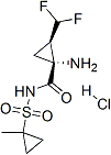 PI-42356 (1R,2R)-1-Amino-2-(difluoromethyl)-N-[(1-methylcyclopropyl) sulfonyl]cyclopropanecarboxamide hydrochloride (1360828-80-3)
