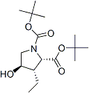 PI-42357 (2S,3S,4R)-3-Ethyl-4-hydroxy-1,2-pyrrolidinedicarboxylic acid bis(1,1-dimethylethyl) ester (851671-74-4)
