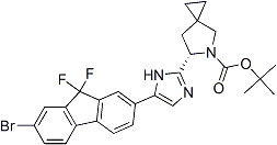 PI-42420 (6S)-6-[5-(7-Bromo-9,9-difluoro-9H-fluoren-2-yl)-1H-imidazol-2-yl]-5-azaspiro[2.4]heptane-5-carboxylic acid 1,1-dimethylethyl ester (1441670-89-8)