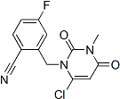 PI-42427 2-[(6-Chloro-3,4-dihydro-3-methyl-2,4-dioxo-1(2H)-pyrimidinyl)methyl]-4-fluorobenzonitrile (865759-24-6)