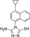 PI-42583 5-Amino-4-(4-cyclopropylnaphthalen-1-yl)-4H-1,2,4-triazole-3-thiol (878671-96-6 )