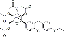 PI-42832 (1R,2S,3S,4R,5S)-1-(acetoxymethyl)-5-(4-chloro-3-(4-ethoxybenzyl)phenyl)-6,8-dioxabicyclo[3.2.1]octane-2,3,4-triyl triacetate (1298086-18-6)