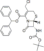 PI-42907 (6R,7R)-3-(Chloromethyl)-7-[[(tert-butoxy)carbonyl]amino]-8-oxo-5-thia-1-azabicyclo[4.2.0]oct-2-ene-2-carboxylic acid diphenylmethyl ester (112028-91-8)