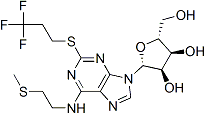 PI-42910 N-[2-(Methylthio)ethyl]-2-[(3,3,3-trifluoropropyl)thio]adenosine (163706-58-9)