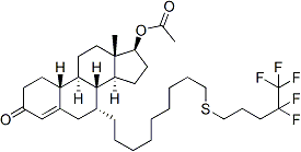 PI-42930 (7alpha,17beta)-17-(Acetyloxy)-7-[9-[(4,4,5,5,5-pentafluoropentyl)thio]nonyl]estr-4-en-3-one (415927-29-6)