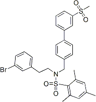 PI-43251 N-[2-(3-Bromophenyl)ethyl]-2,4,6-trimethylN-{[3'-(methylsulfonyl)-4-biphenylyl]methyl} benzenesulfonamide (1613028-81-1)