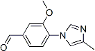 PI-44058 3-methoxy-4-(4-methyl-1H-imidazol-1-yl)benzaldehyde (870837-18-6)