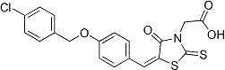 PI-44119 5-?[[4-?[(4-?chlorophenyl)?methoxy]?phenyl]?methylene]?-?4-?oxo-?2-?thioxo-3-?Thiazolidineacetic acid (303134-98-7)