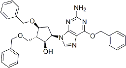 PI-44153 (1S,2S,3S,5S)-5-(2-Amino-6-(benzyloxy)-9H-purin-9-yl)-3-(benzyloxy)-2-(benzyloxymethyl)cyclopentanol (142217-77-4)