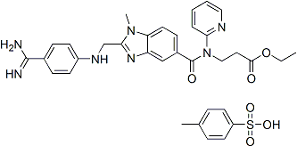 PI-44372 N-[[2-[[[4-(Aminoiminomethyl)phenyl]amino]methyl]-1-methyl-1H-benzimidazol-5-yl]arbonyl]-N-2-pyridinyl-beta-alanine ethyl ester 4-methylbenzenesulfonate (872728-85-3)
