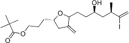 PI-44373 [2S-[2alpha,5beta(3S*,5S*)]]-2,2-Dimethylpropanoic acid 3-[tetrahydro-5-(3-hydroxy-6-iodo-5-methyl-6-heptenyl)-4-methylene-2-furanyl]propyl ester (157322-47-9)