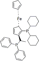 PI-44442 [(R)-1-[(Sp)-2-(Dicyclohexylphosphino)ferrocenyl]ethyl]diphenylphosphine (158923-09-2)