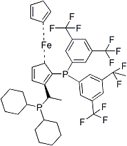 PI-44449 (R)-1-{(SP)-2-[Bis[3,5-bis(trifluoromethyl)phenyl]phosphino]ferrocenyl}ethyldicyclohexylphosphine (292638-88-1)