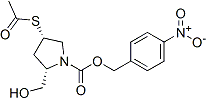 PI-44481 (2S,4S)-4-(Acetylthio)-2-(hydroxymethyl)-1-pyrrolidinecarboxylic acid (4-nitrophenyl)methyl ester (104773-40-2)