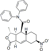 PI-44685 (3R,3aS,4S,4aS,7R,9aR)-1,3,3a,4,4a,5,6,7,8,9a-Decahydro-3-methyl-7-nitro-1-oxo-N,N-diphenylnaphtho[2,3-c]furan-4-carboxamide (900186-72-3)