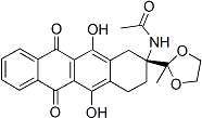 PI-44686 (R)-N-(5,12-Dihydroxy-2-(2-methyl-1,3-dioxolan-2-yl)-6,11-dioxo-1,2,3,4,6,11-hexahydrotetracen-2-yl)acetamide (86264-76-8)
