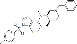 PI-44693 N-Methyl-N-[(3R,4R)-4-methyl-1-(phenylmethyl)-3-piperidinyl]-7-[(4-methylphenyl)sulfonyl]-7H-pyrrolo[2,3-d]pyrimidin-4-amine (923036-30-0)