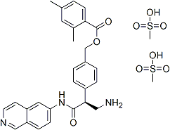 PI-44855 2,4-Dimethylbenzoic acid [4-[(1S)-1-(aminomethyl)-2-(6-isoquinolinylamino)-2-oxoethyl]phenyl]methyl ester methanesulfonate (1422144-42-0)