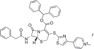 PI-44889 4-[2-[[(6R,7R)-2-[(Diphenylmethoxy)carbonyl]-8-oxo-7-[(phenylacetyl)amino]-5-thia-1-azabicyclo[4.2.0]oct-2-en-3-yl]thio]-4-thiazolyl]-1-methylpyridinium iodide (400827-70-5)