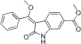 PI-44890 (3E)-2,3-Dihydro-3-(methoxyphenylmethylene)-2-oxo-1H-indole-6-carboxylic acid methyl ester (1168150-46-6)